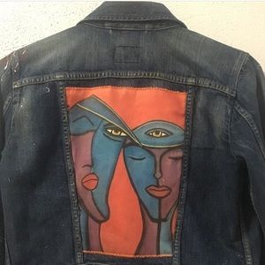 Original “Twinflame” denim jacket by Crystal Stagg